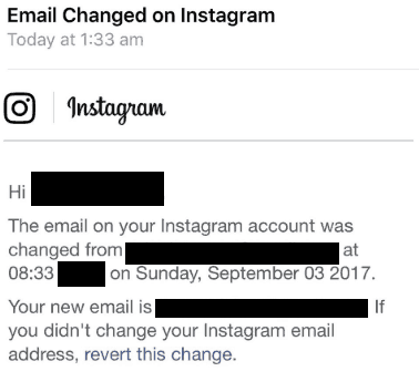 Email changed