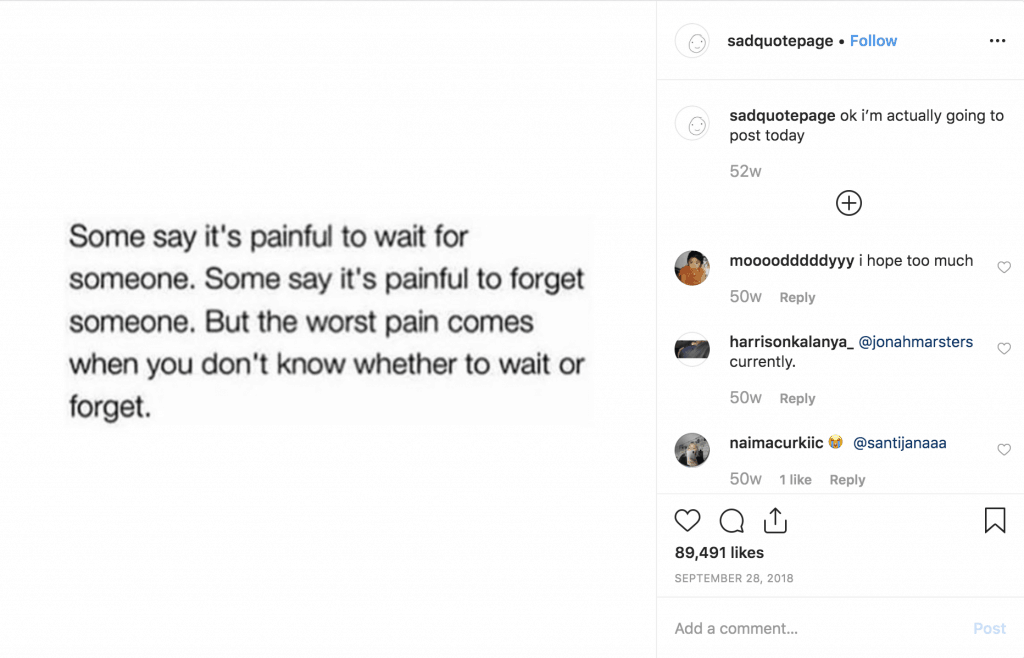 Sad Instagram Quote