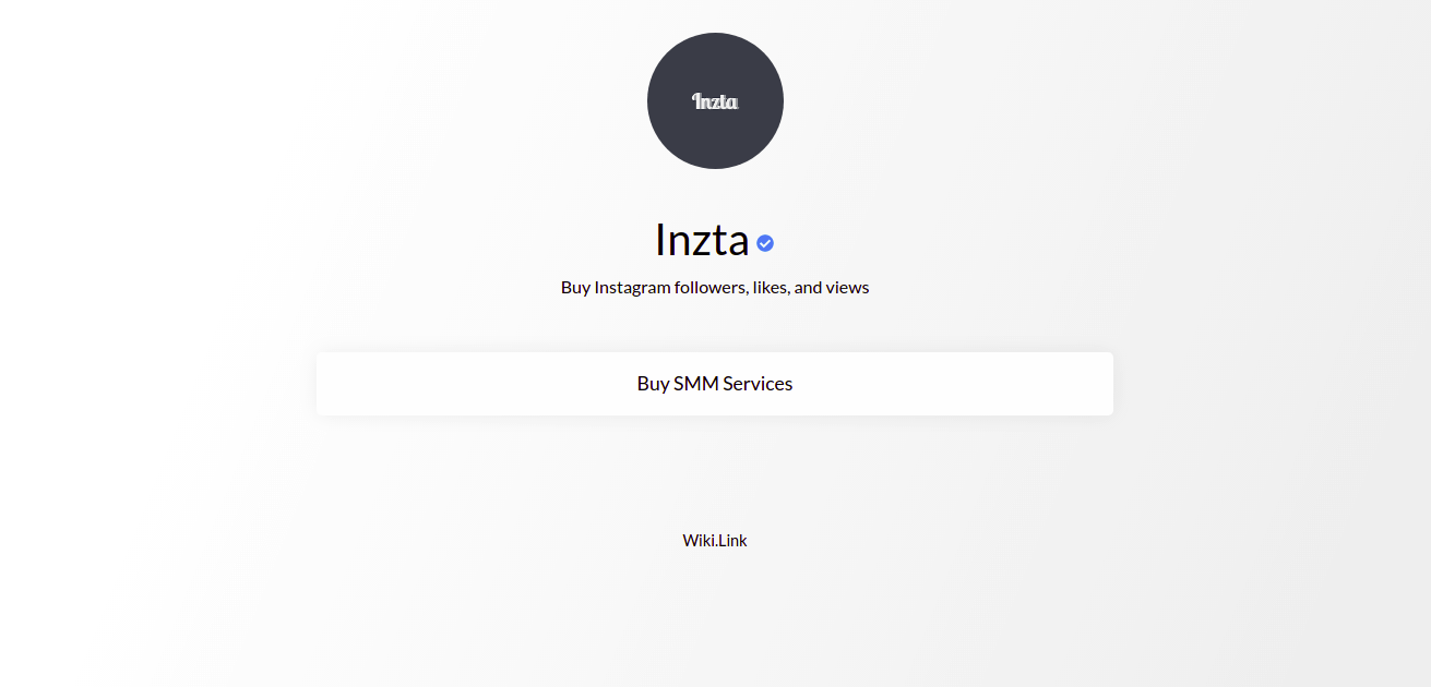 A screenshot showing you a page that will load when you search for Inzta online