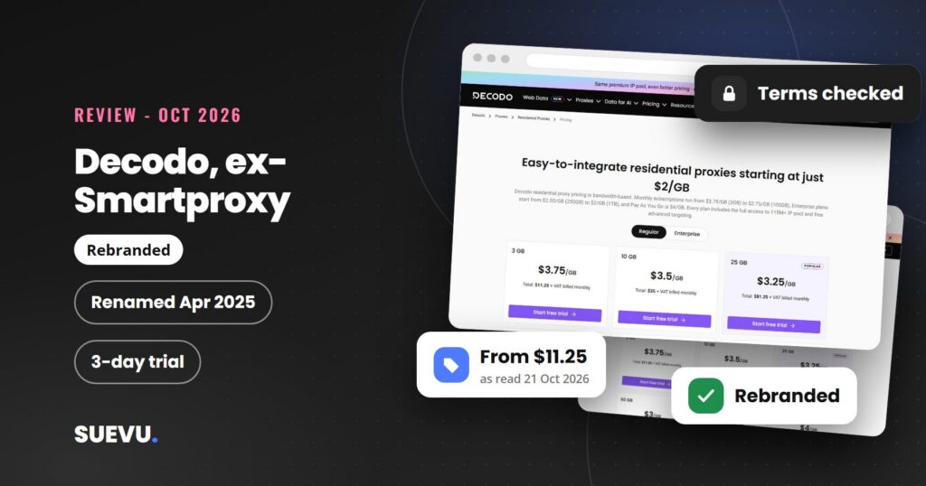 Decodo Review (Formerly Smartproxy): Pricing and Risks