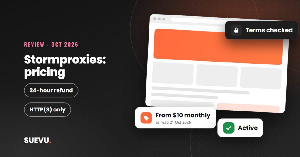 Stormproxies Review: Pricing and Risks