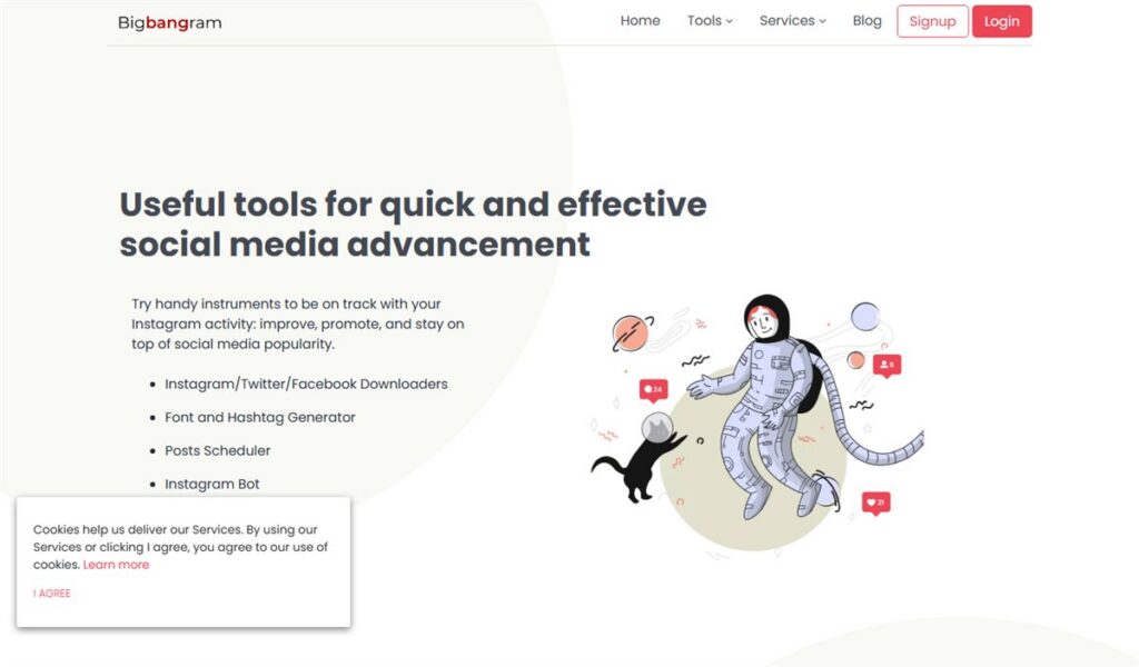Screenshot of the Bigbangram homepage, captured 22 October 2026