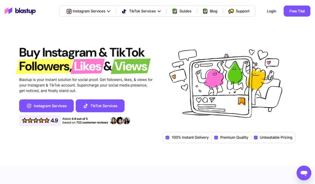 Screenshot of the Blastup homepage, captured 22 October 2026
